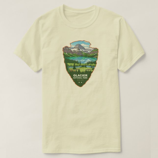 Glacier National Park Montana Arrowhead T-Shirt (Design vorne)