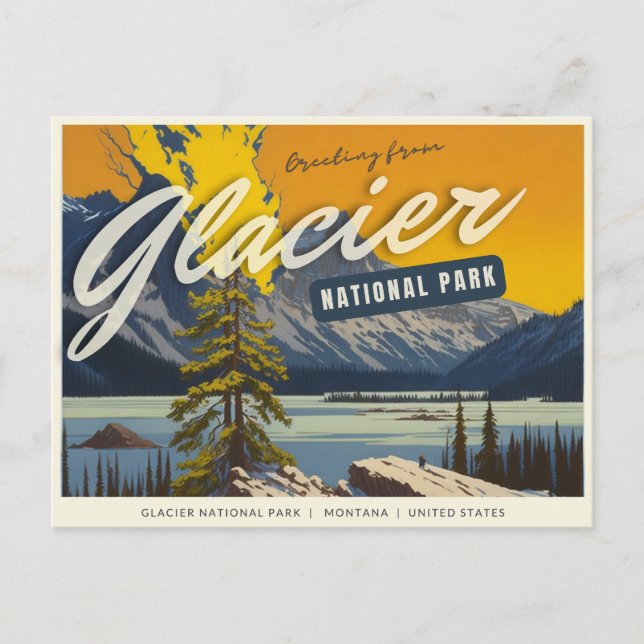 Glacier National Park, Montana Postcard Postkarte (Vorderseite)