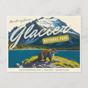 Glacier National Park, Montana Postcard Postkarte