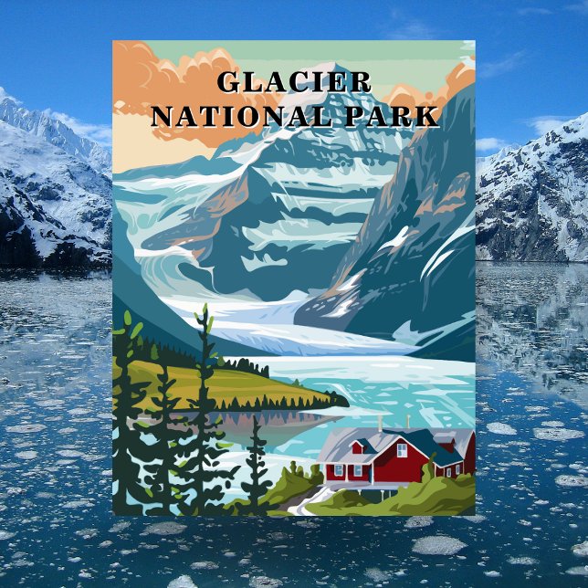 Glacier National Park, Montana Travel Postcard Postkarte (Glacier National Park, Montana Travel Postcard)