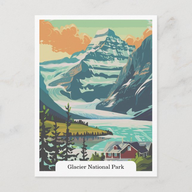 Glacier National Park, Montana USA Postkarte (Vorderseite)