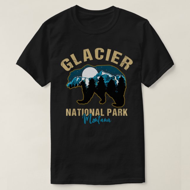 Glacier National Park Montana USA Vacation Souveni T-Shirt (Design vorne)