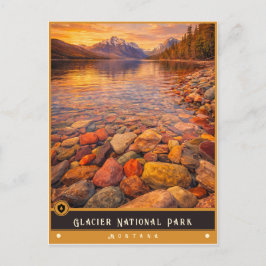 Glacier National Park | Montana Vintage-Postkarte Postkarte