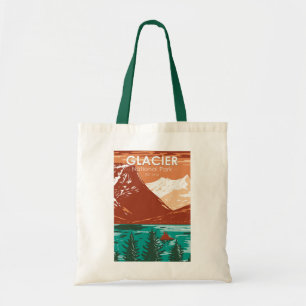 Glacier National Park Montana Vintage Tragetasche