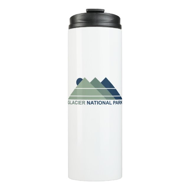 Glacier National Park Mountain Sun Thermosbecher (Vorderseite)