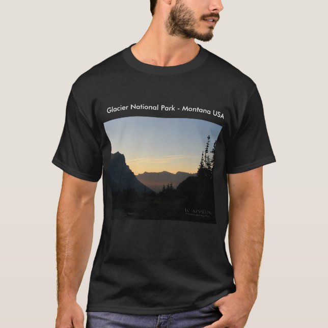 Glacier National Park - Mountain Sunrise T-Shirt (Vorderseite)