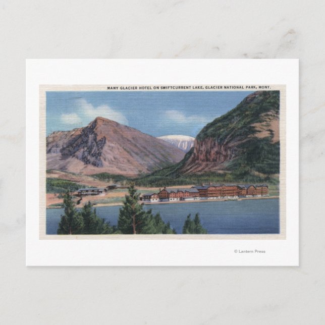 Glacier National Park, MT - Many Glacier Hotel 2 Postkarte (Vorderseite)