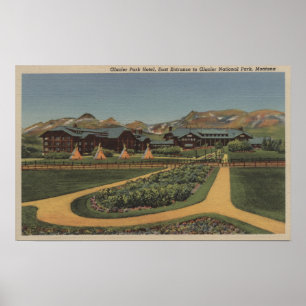 Glacier National Park, MT - Park Hotel East Poster