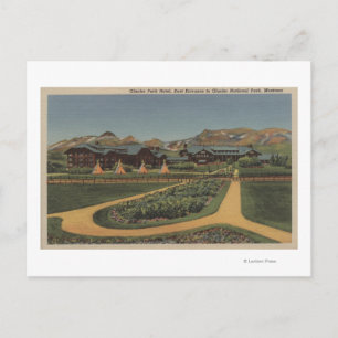 Glacier National Park, MT - Park Hotel East Postkarte