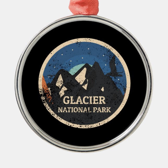 Glacier National Park Ornament Aus Metall (Vorne)