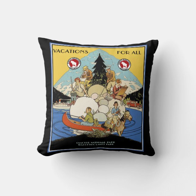 Glacier National Park Pillow Kissen (Vorderseite)