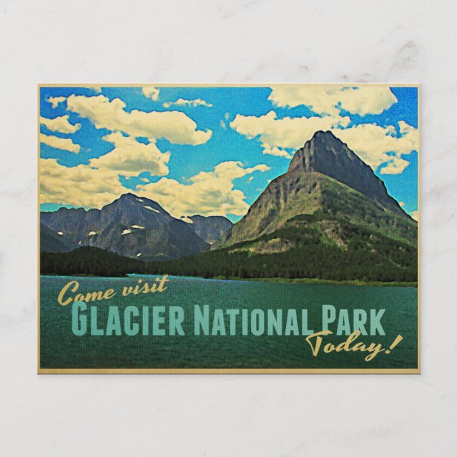 Glacier National Park Postkarte (Vorderseite)