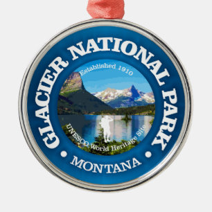 Glacier National Park (rd) 2 Ornament Aus Metall