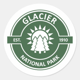 Glacier National Park Runder Aufkleber