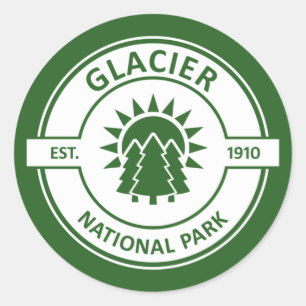 Glacier National Park Runder Aufkleber