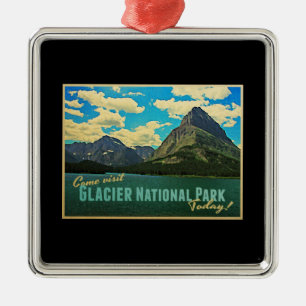 Glacier National Park Silbernes Ornament