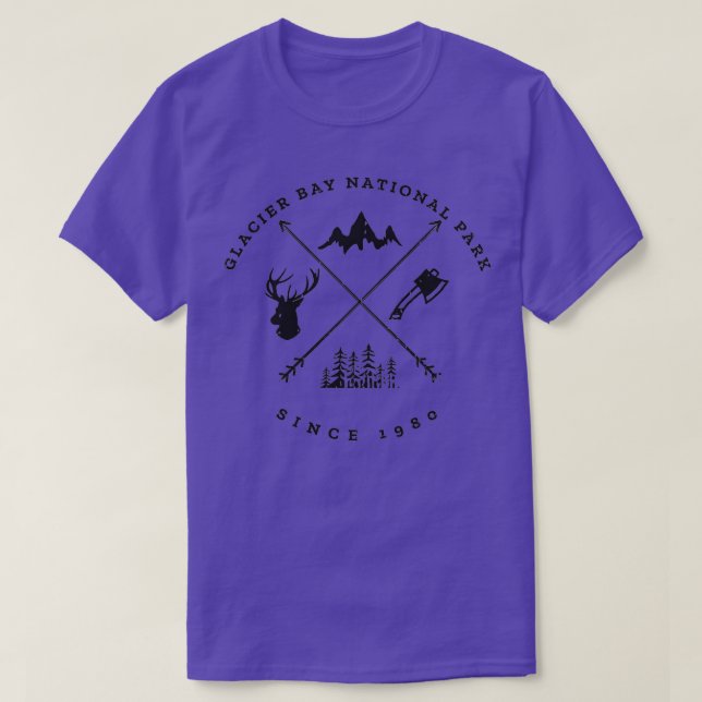 Glacier National Park Souvenir T-Shirt (Design vorne)