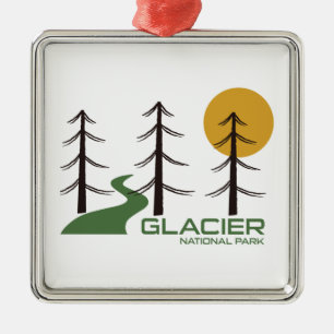 Glacier National Park Trail Ornament Aus Metall