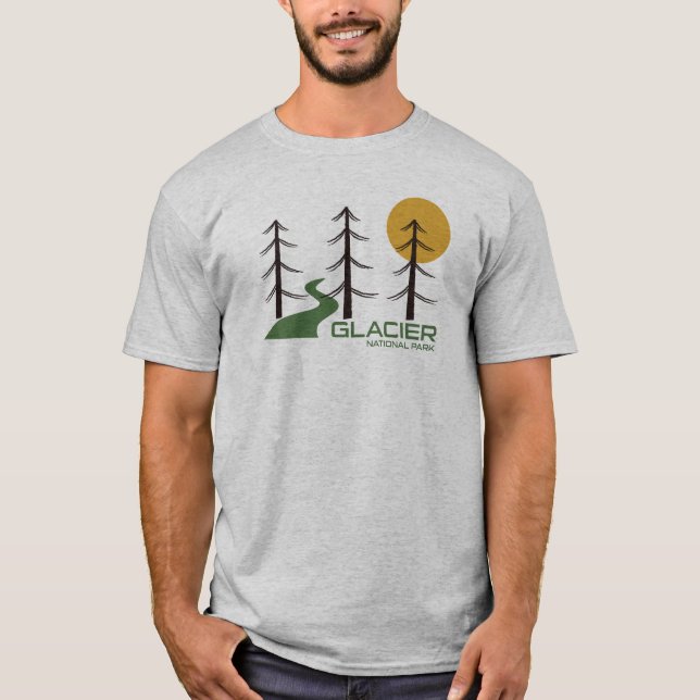 Glacier National Park Trail T-Shirt (Vorderseite)