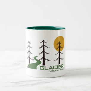 Glacier National Park Trail Zweifarbige Tasse