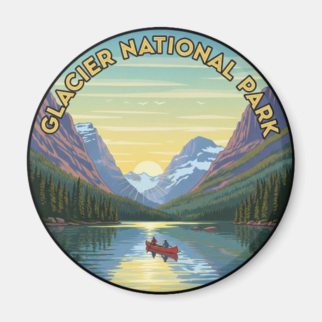 Glacier National Park Travel Magnet (Vorne)
