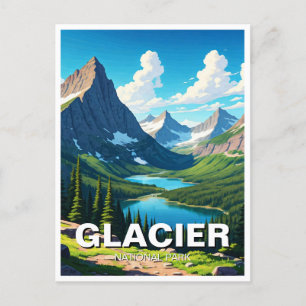 Glacier National Park Travel Postkarte