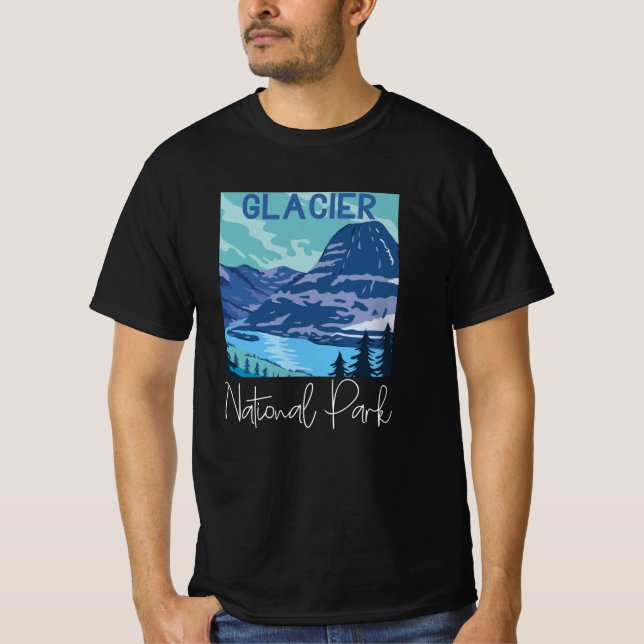 Glacier National Park USA T-Shirt (Vorderseite)