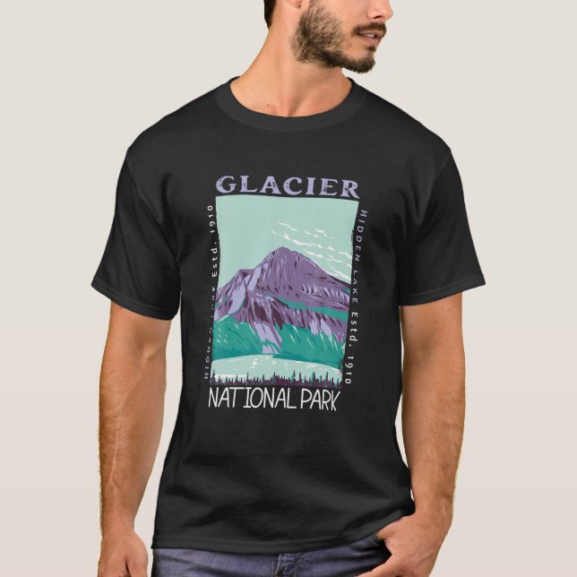 Glacier National Park Verwahren Montana-See T-Shirt (Vorderseite)