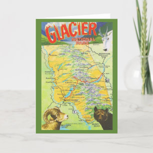 Glacier National Park Vintage Karte