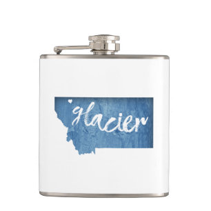 Glacier National Park Wood Gran Flachmann