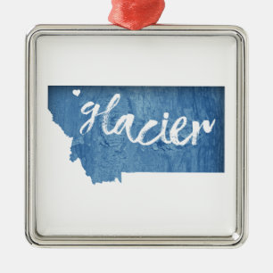 Glacier National Park Wood Gran Ornament Aus Metall