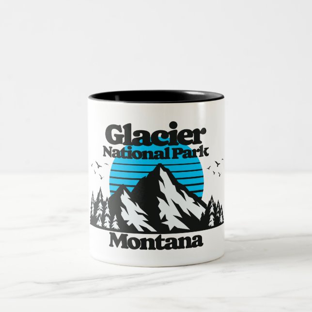 Glacier National Park Zweifarbige Tasse (Mittel)