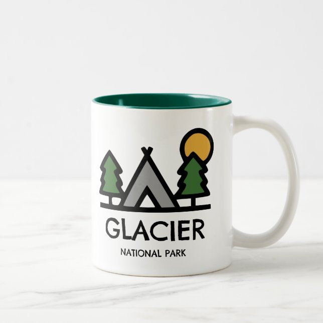 Glacier National Park Zweifarbige Tasse (Rechts)