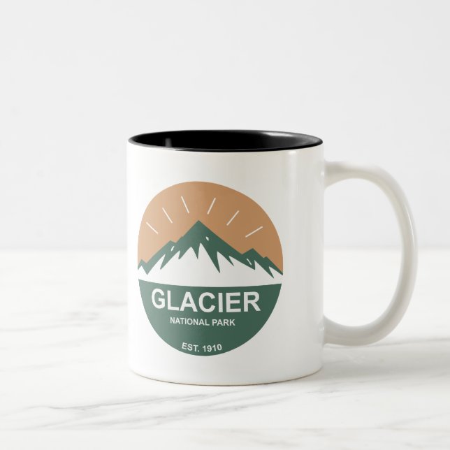 Glacier National Park Zweifarbige Tasse (Rechts)
