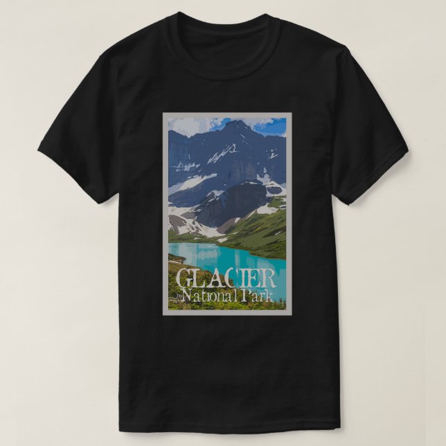 Glacier-Nationalpark 69 T-Shirt (Design vorne)