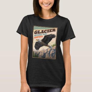 Glacier-Nationalpark Adler Vintage-Look T-Shirt