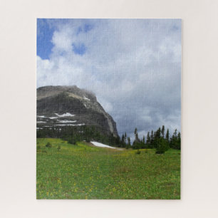 Glacier Nationalpark Berg Wiese Landschaftliches F Puzzle