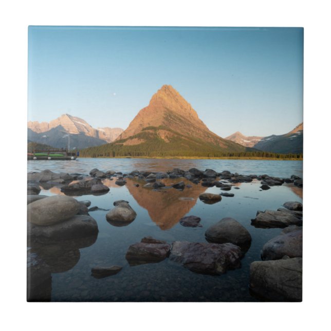 Glacier Nationalpark des Mountainsee-| Fliese (Vorderseite)