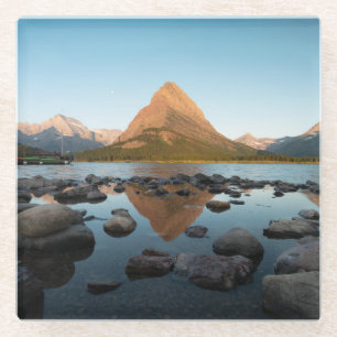 Glacier Nationalpark des Mountainsee-  Glasuntersetzer