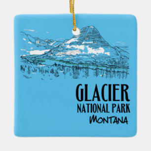 Glacier-Nationalpark Hidden Lake Montana Keramikornament