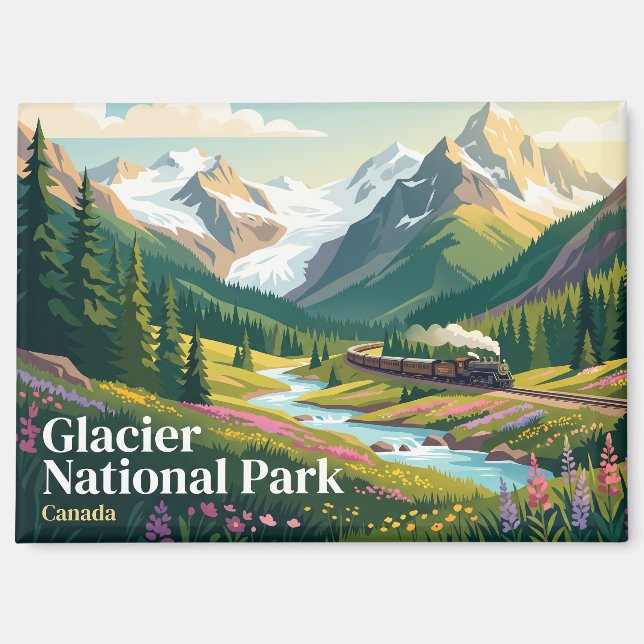 Glacier-Nationalpark Kanada Magnet (Vorderseite)