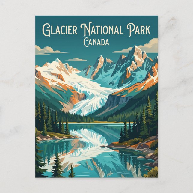 Glacier-Nationalpark Kanada Postkarte (Vorderseite)