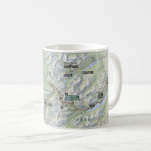 Glacier-Nationalpark-Karten-Tasse Kaffeetasse