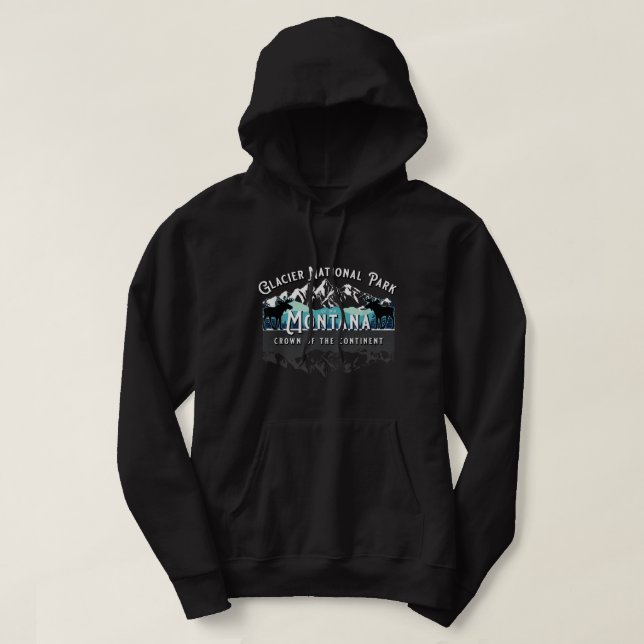 Glacier Nationalpark Montana Camping Hoodie (Design vorne)