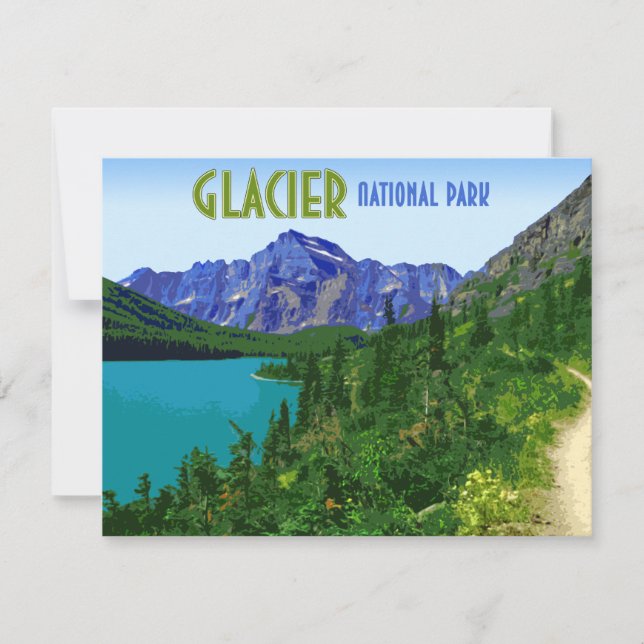 Glacier Nationalpark Montana Flat Card (Vorderseite)
