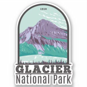 Glacier Nationalpark Montana Hiddlen Aufkleber