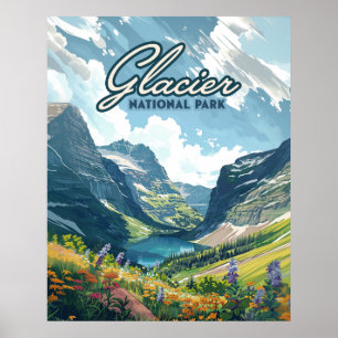 Glacier Nationalpark Montana Poster