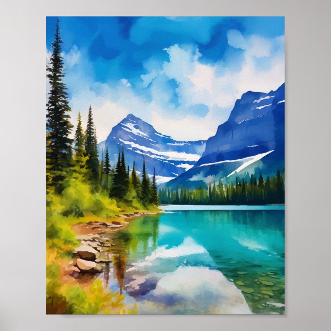 Glacier Nationalpark Montana Poster (Vorne)