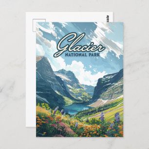 Glacier Nationalpark Montana Postkarte
