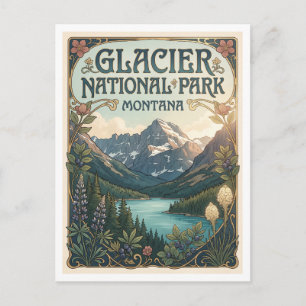 Glacier-Nationalpark Montana Postkarte